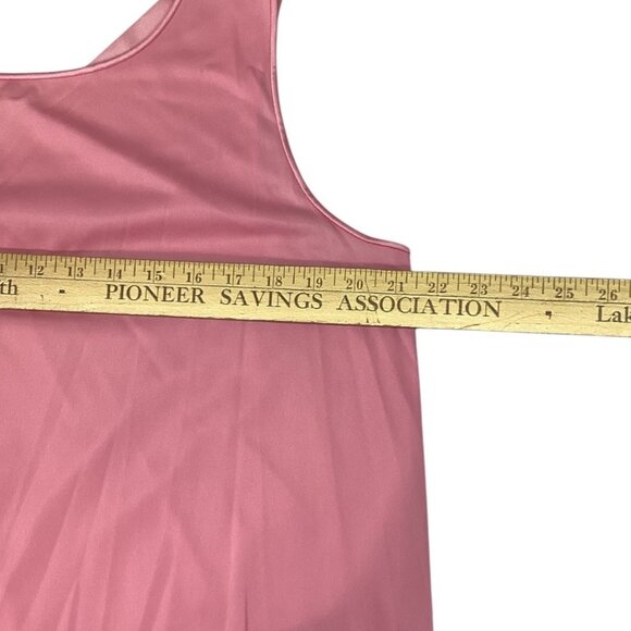 Vintage Vanity Fair Pink Nylon Nightgown Slip Dress Size Large - Picture 7 of 8